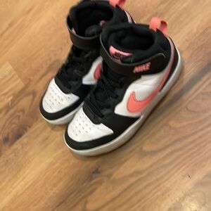 Nike Kids Black and Pink Sneakers